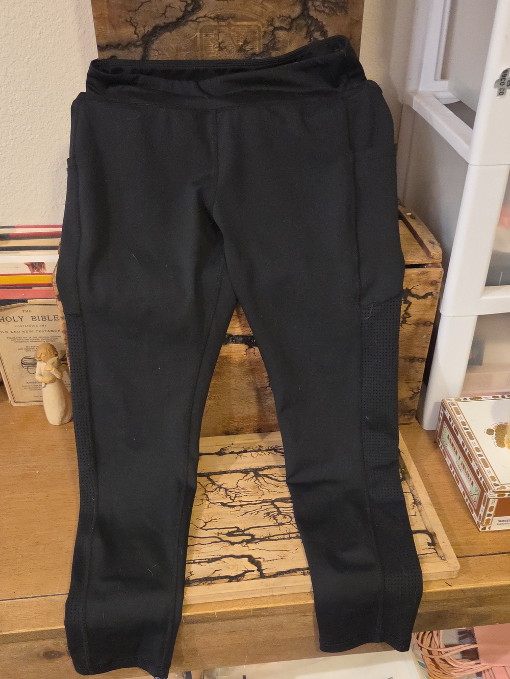 Ray Pose Womens Black Active Workout Yoga Pants